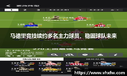 马德里竞技续约多名主力球员，稳固球队未来