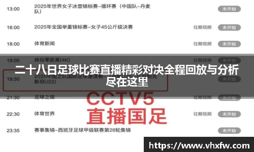 二十八日足球比赛直播精彩对决全程回放与分析尽在这里